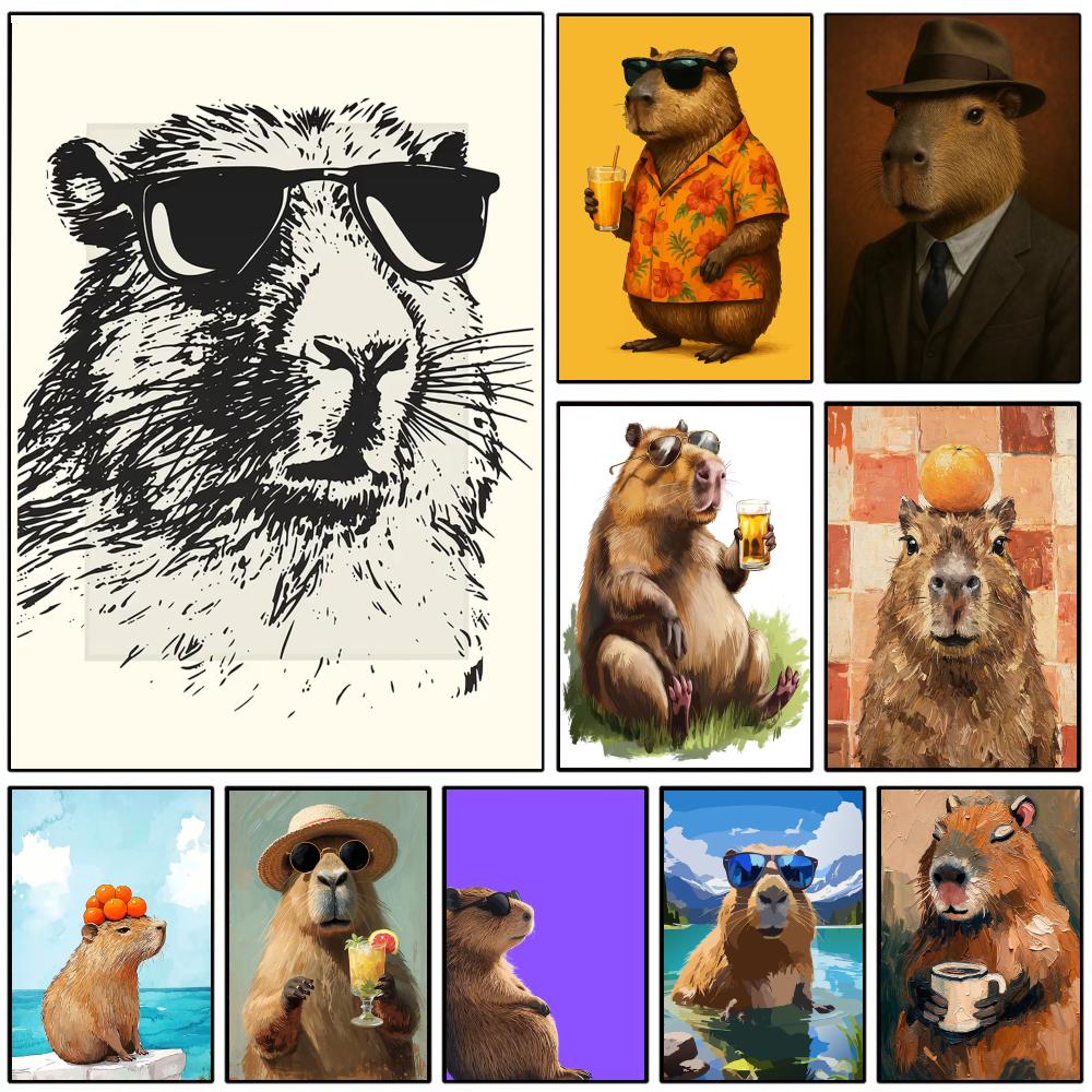 Sunglasses Capybara Print Wall - огляд і ціна Esports Gaming Wallpaper