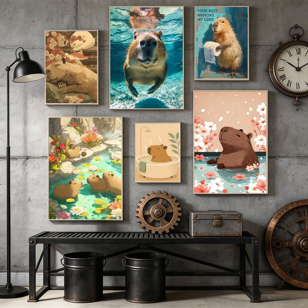 Healing Capybara Poster Art Po - огляд і ціна Esports Gaming Wallpaper