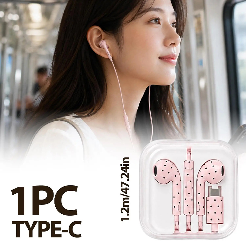 Cute Polka-dot Star Type C Ear - огляд і ціна Esports Gaming Earbuds