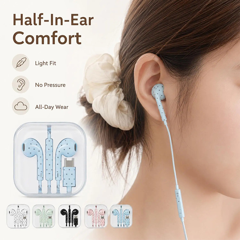 Cute Polka-dot Star Type C Ear - огляд і ціна Esports Gaming Earbuds