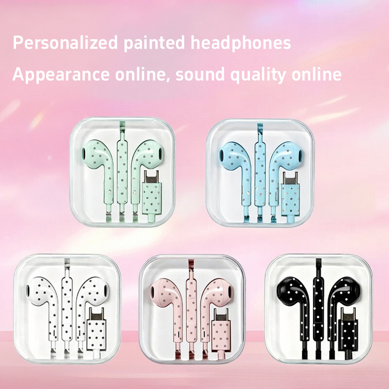 Cute Polka-dot Star Type C Ear - огляд і ціна Esports Gaming Earbuds