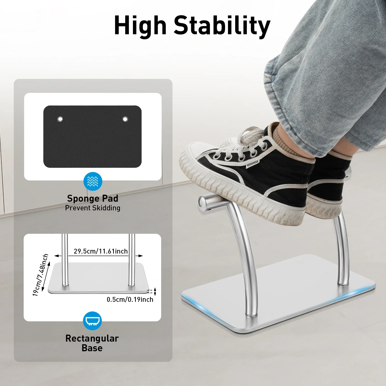 Stainless Steel Foot Rest for  - огляд і ціна Footrest Under Desk