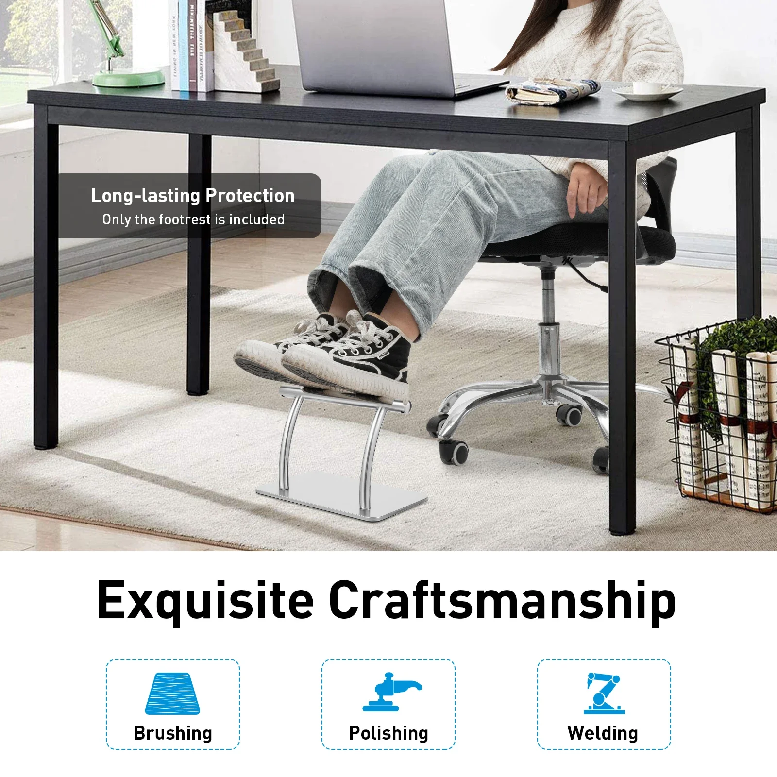 Stainless Steel Foot Rest for  - огляд і ціна Footrest Under Desk